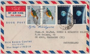 42900 - INDIA - POSTAL HISTORY - airmail COVER to Switzerland - BIRDS SPACE-