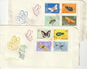 Romania COVER 1964 Insects butterfly bugs FIRST DAY POST