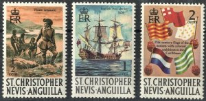 ST. KITTS-NEVIS-ANGUILLA-SC #206-207-208 MINT NH SET OF 3 - 1970 - Item KITTS001