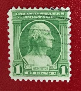 1932 US Sc 705 used 1 cent Washington CV$.25 Lot 1647