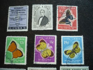 Stamps - Cuba - Scott#608-609,C185-C191,E26-E27 - Used Set of 11 Stamps