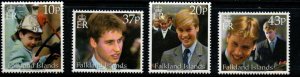 FALKLAND ISLANDS SG876/9 2000 18th BIRTHDAY OF PRINCE WILLIAM  MNH