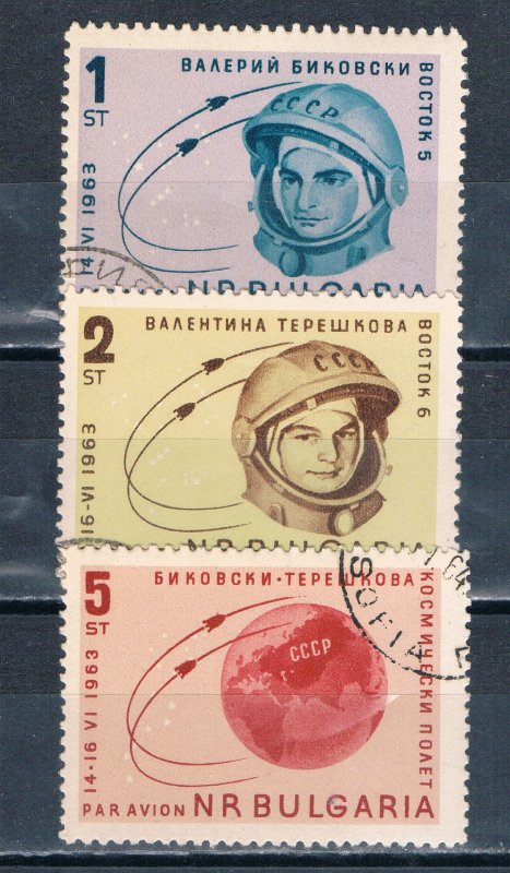 Bulgaria C99-101 Used set Cosmonauts 1963 (B0490)