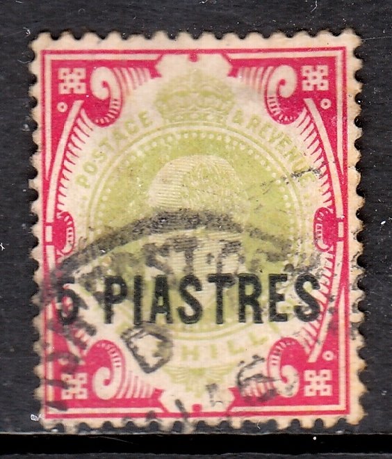 British Levant - Scott #31 - Used - Toning, curl on hinge - SCV $11