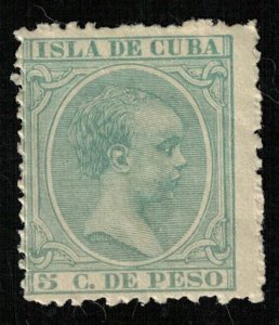 King Alfonso XIII, MNH, Isla de Cuba, 5 C. de Peso, MC #101 (Т-6104)