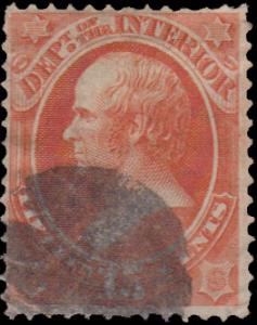 United States Scott O21 Used with rounded corner.