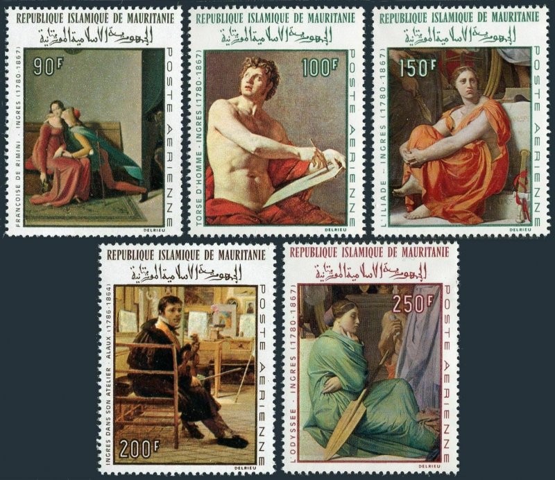 Mauritania C66-70,MNH.Michel 323-324,344-346. Paintings by Jean Dominque Ingres.