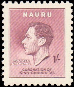 Nauru #35-38, Complete Set(4), 1937, Royalty, Hinged