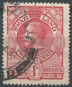 Swaziland Sc#11 Used, 1p car, Definitives (1933)