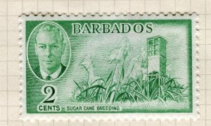 BARBADOS; 1950s early GVI pictorial issue fine Mint hinged 2c. value