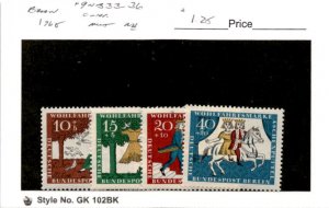 Germany - Berlin, Postage Stamp, #9NB33-9NB36, 1965 Cinderella (AB)