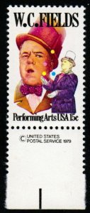 SC# 1803 - (15c) - W. C. Fields - MNH Copyright single