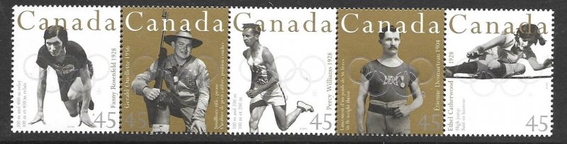 Canada 1608-12   1996  strip 5  VF  NH