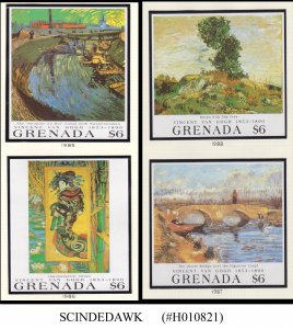 GRENADA - 1991 PAINTINGS BY VINCENT VAN GOGH - SET OF 4 SOUVEIR SHEET MNH IMPERF