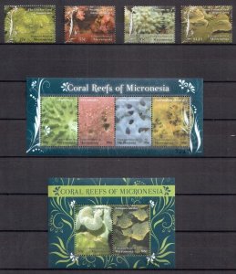 2009	micronesia	marine life corales etc set+klb+s/s MNH	237