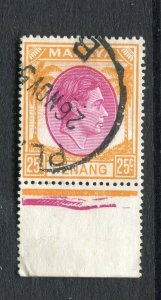 STRAITS SETTLEMENTS; 1940s early GVI issue fine used POSTMARK value