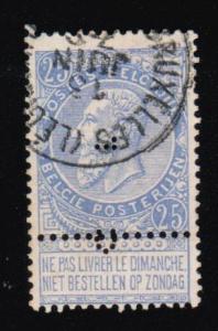 Belgium #68   perfin