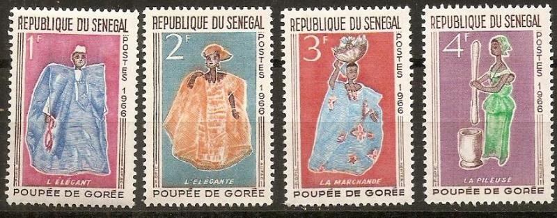 1966 Senegal Scott 261-264 personalities MNH