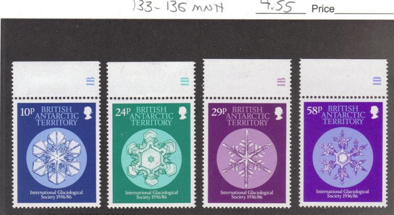 British Antarctic Territory 133-36, F-VF, MNH