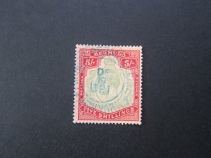 Bermuda 1910 Sc 52 FU