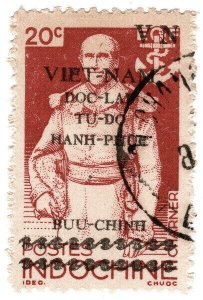 (I.B) Vietnam Postal : Ho Chi Minh Overprint 20c