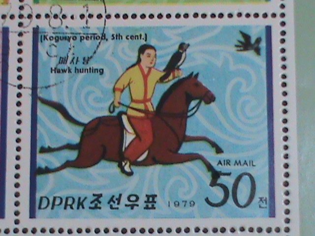 ​KOREA STAMP:1979 SC#1830-5 KOGURYO DYNASTY HORSEMEN CTO MINI SHEET