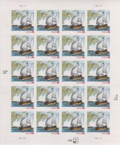 4073 39c Champlain Plate Position 5 MNH Sheet