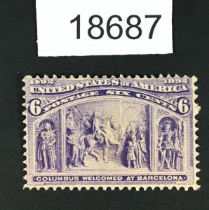 MOMEN: US STAMPS # 235 MINT OG LH LOT #18687