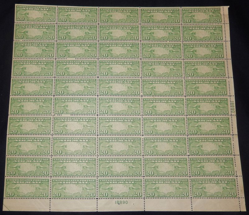 MALACK C9 20c Map, VF OG NH, Post Office Fresh, Full..MORE.. w8249