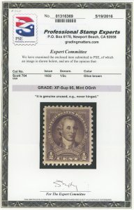 USA 704 - 1/2 cent Washington - PSE Graded Cert: XF/Superb 95 Mint OGnh