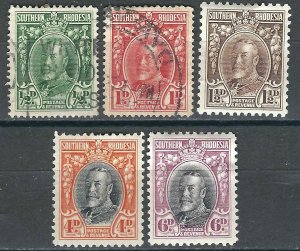 Southern Rhodesia 5 Different Used/MH F/VF 1924-31  SCV $7.75