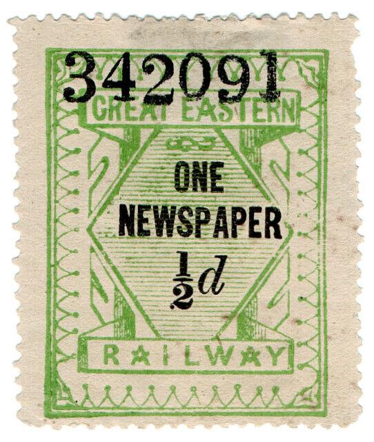 (I.B) Great Eastern Railway : One Newspaper ½d (with control)