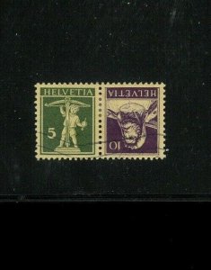 Switzerland SC#'s 161&169 Tete-Beche Booklet Pr. VF Used. Cat.as singles 1.35