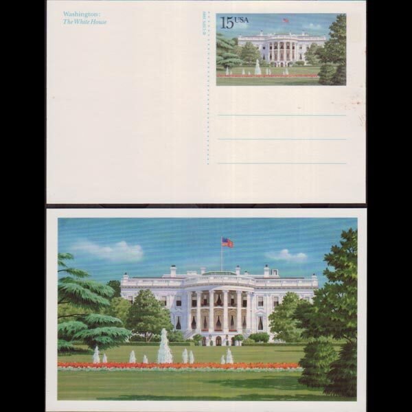 U.S.A. 1989 - Postal Card-White House 15c