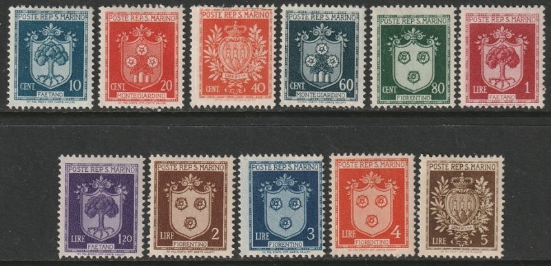 San Marino Sc 242-251 partial set MH