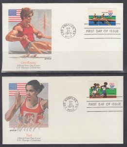 US 1791-1794 Summer Olympics Fleetwood Set of Four U/A FDCs