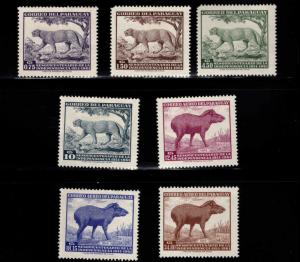 Paraguay Scott 594-597, C291-C293 MH* stamp set