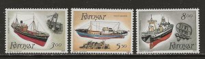 Faroe Islands Scott catalog # 158-160 Mint NH