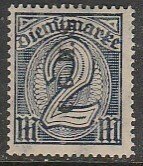 Germany-Upper Silesia O51, 2M VERT. OVPT. READING UP. MINT, NH. VF. (354)