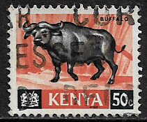 Kenya #26 Used Stamp - Buffalo (b)