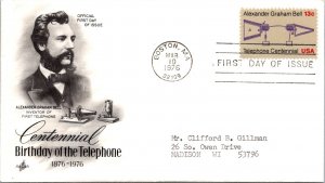 FDC 1976 SC #1683 Artcraft Cachet - Boston, Ma - Single - J1324