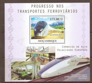 MOZAMBIQUE 2011 EXPRESS TRAINS M/S MNH