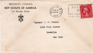 Scout Cachets #1754 Brooklyn Council Stationery 1937