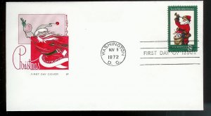 UNITED STATES FDC 8¢ Christmas 1972 Farnam