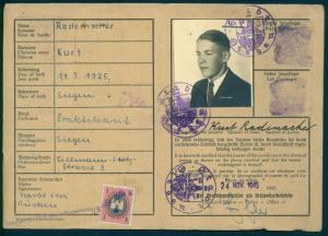 Germany Post-WWII 1945 Personalausweis Photo ID Card Stadt Siegen 81671