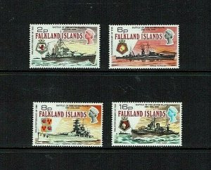 Falkland Islands: 1974 35th Anniversary Battle of the River Plate, MNH set