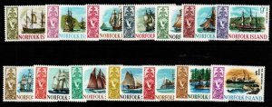 NORFOLK ISLAND SG77/90 1967-8 SHIPS MNH