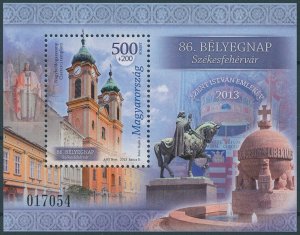 Hungary Stamps 2013 MNH Stamp Day Szekesfehervar Churches Tourism 1v M/S