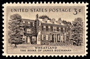 US 1081 MNH VF 3 Cent Wheatland Home of James Buchanan