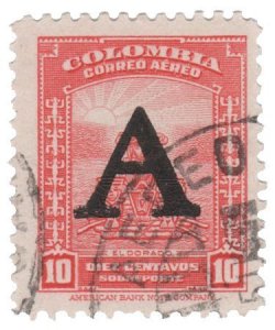 COLOMBIA 1950. SCOTT # C187. USED. # 1